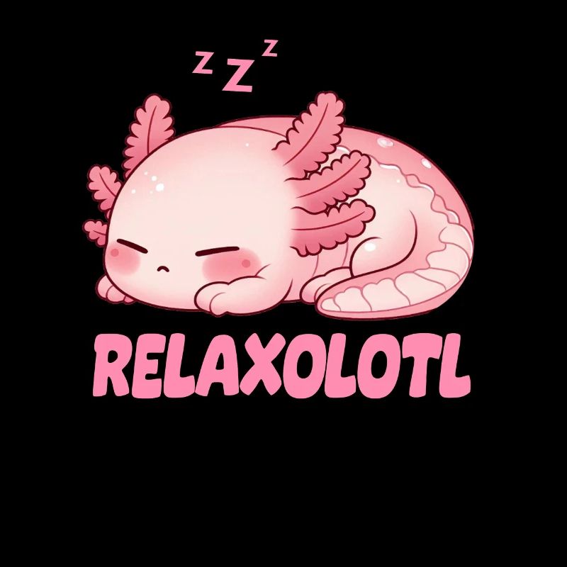 Relaxolotl Axolotl Late Riser Sleeping Chilling