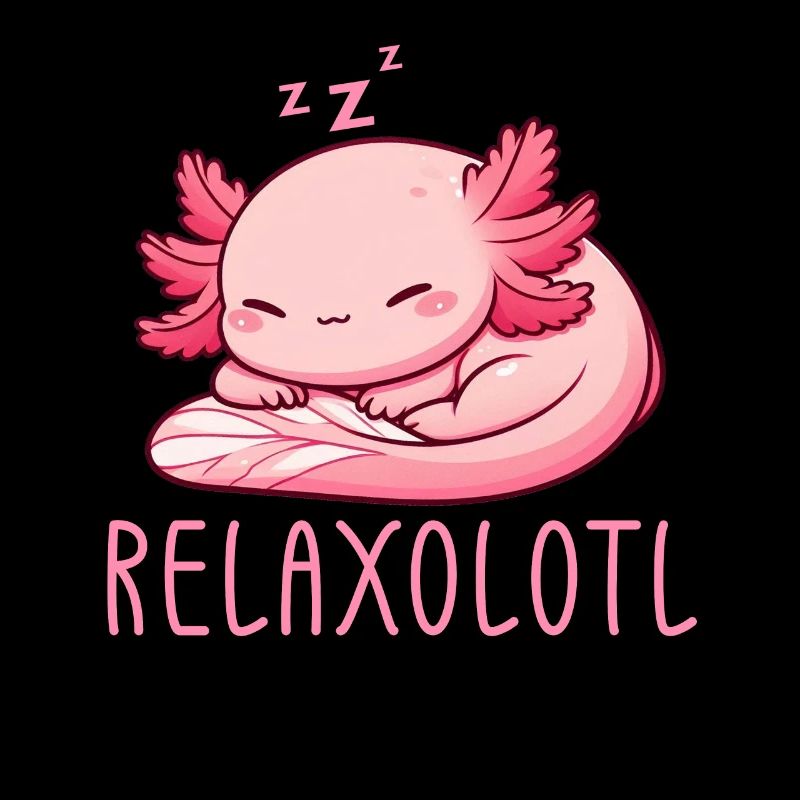 Relaxolotl Axolotl Late Riser Sleeping Chilling