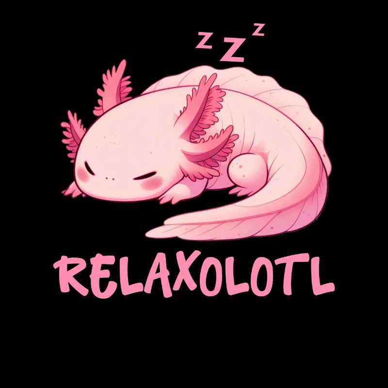 Relaxolotl Axolotl Late Riser Sleeping Chilling