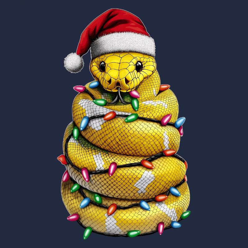 Ball Python Serpent Noël Chapeau Noël
