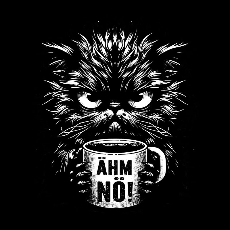 Hum, non, Chat, Drôle, Sarcastique, Thé, Café
