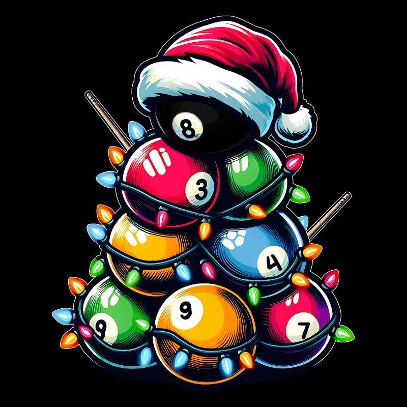 Boule de billard tas queue de billard chapeau de Noël Noël