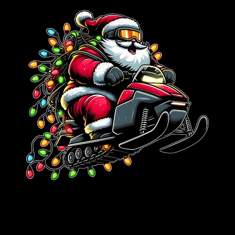 Santa Claus Snowmobile Snowmobiling Weihn
