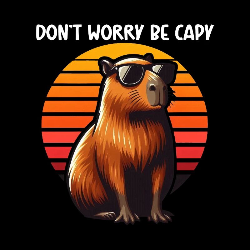 Don't worry, be capy cute capybara