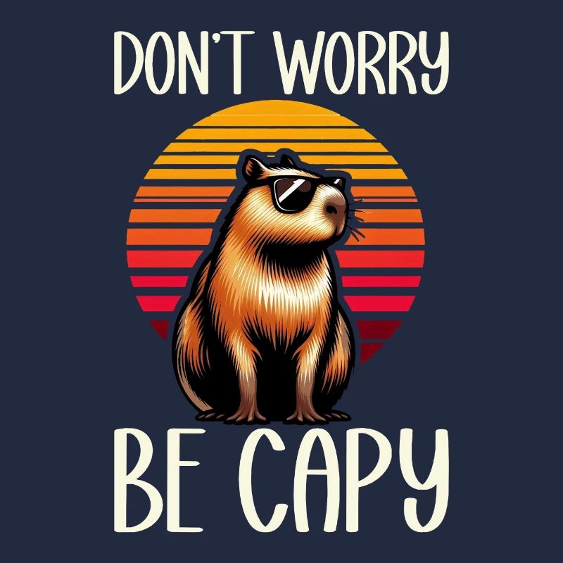 Don't worry, be capy cute capybara