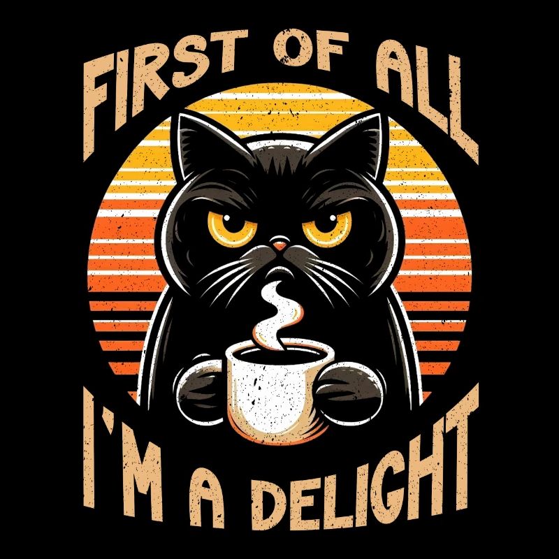 At first I'm a delight a disgruntled cat