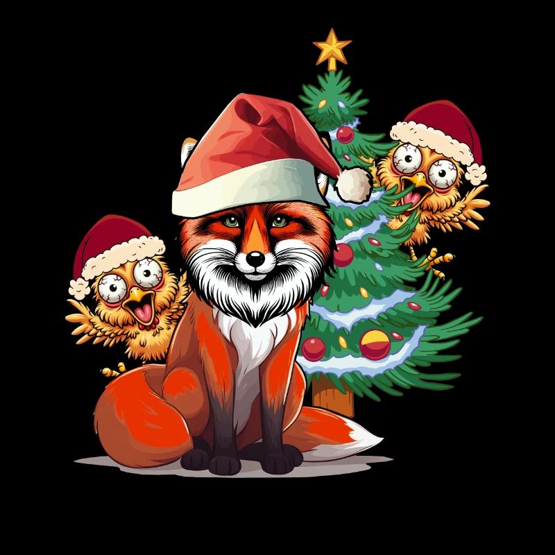 Fox Chicken Coop Christmas Chickens Christmas Tree Xmas