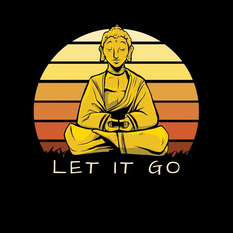 Bouddha méditant Let It Go Art zen