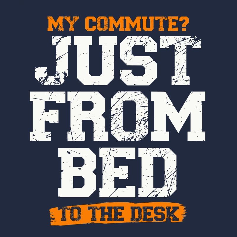 My way from bed to desk remote work fun