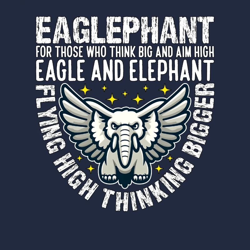 FLYING HIGH THINKING BIGGER - EAGLE AND ELEPHANT