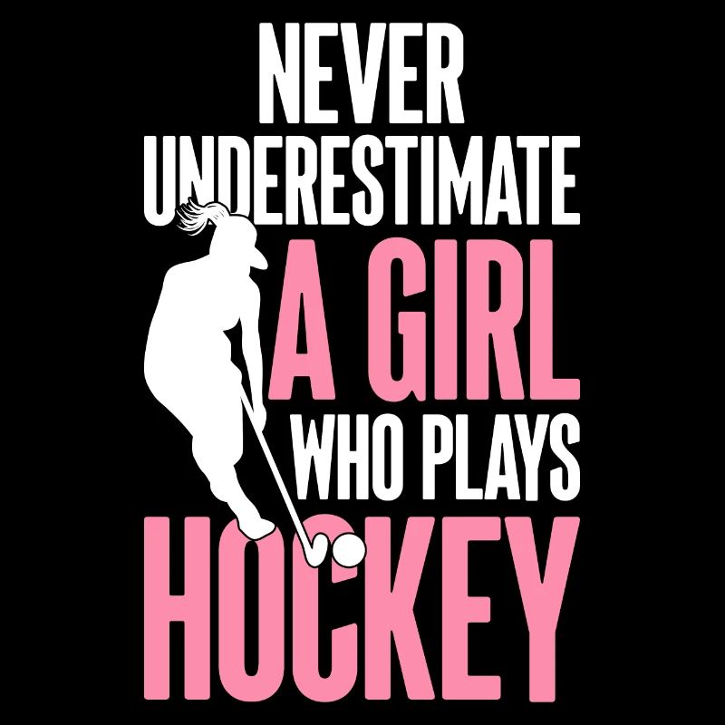 Ein Mädchen, das Hockey spielt Spielerin Mädchen