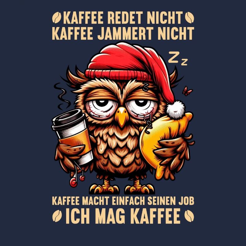 Kaffee Redet Nicht Eule Kaffeetrinker Sarkasmus