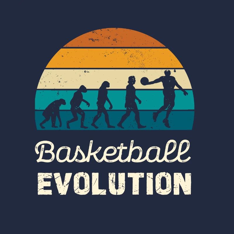 Basketball Evolution Vintage Style