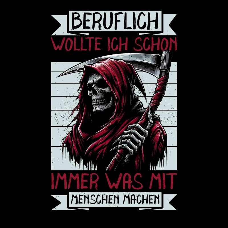 Sarkastischer Sensenmann Schwarzer Humor Dunkler