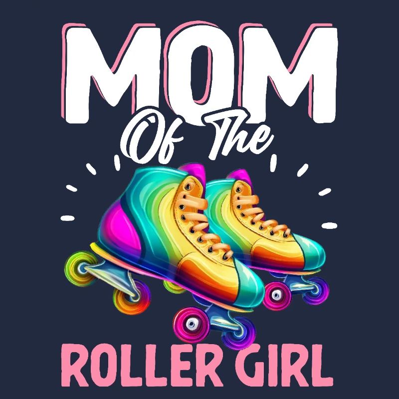 Mutter des Rollermädchens Rollschuhlaufen Roller