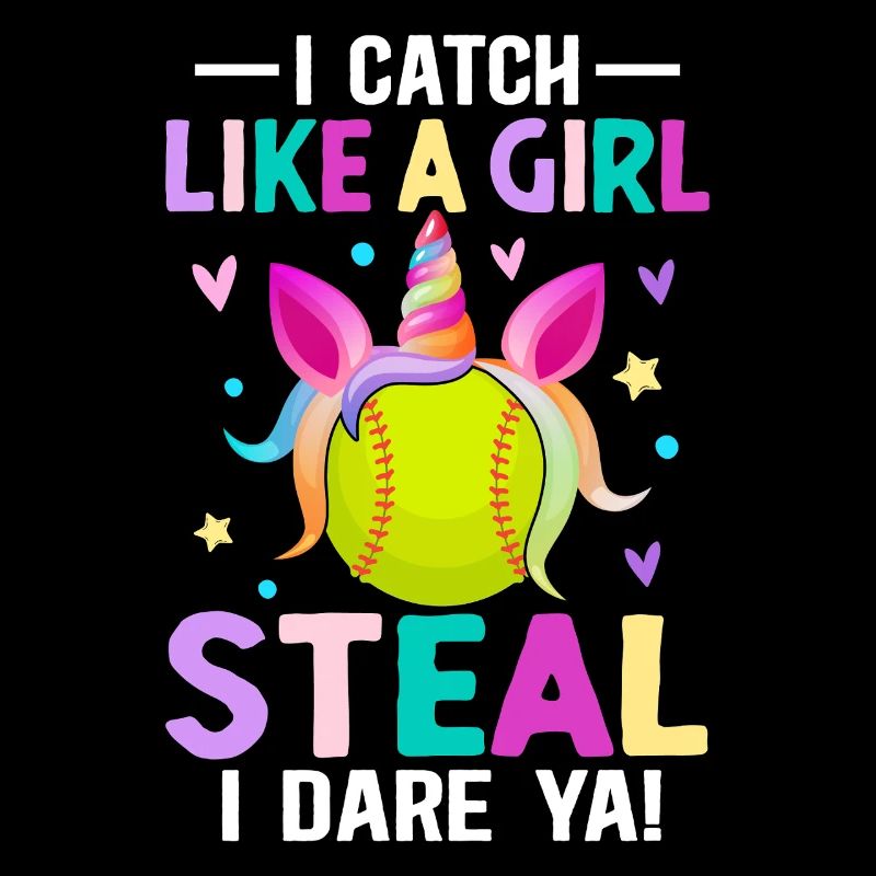 Softball Fille Joueuse de Softball I Catch