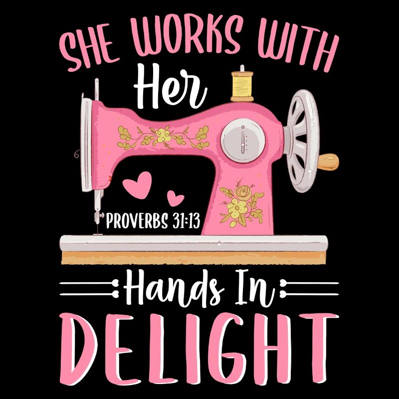 Sewing Machine Crochet Quilting Hands In Delight Graphic