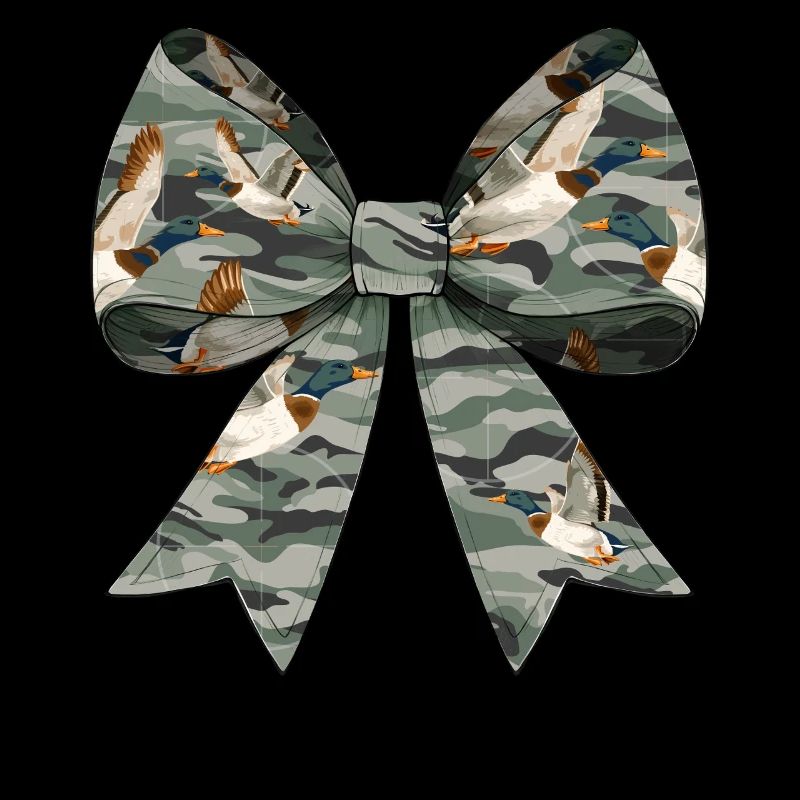 Coquette Bow Duck Hunting Hunter Camouflage Ribbon