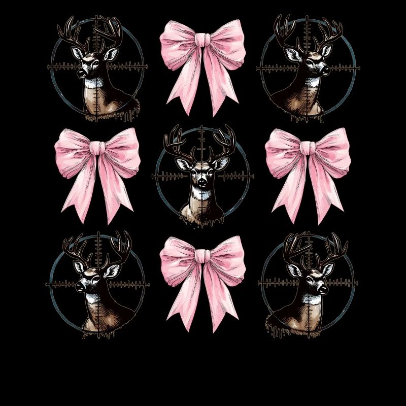 Coquette Bow Deer Hunting Hunter Pink Ribbon Mom