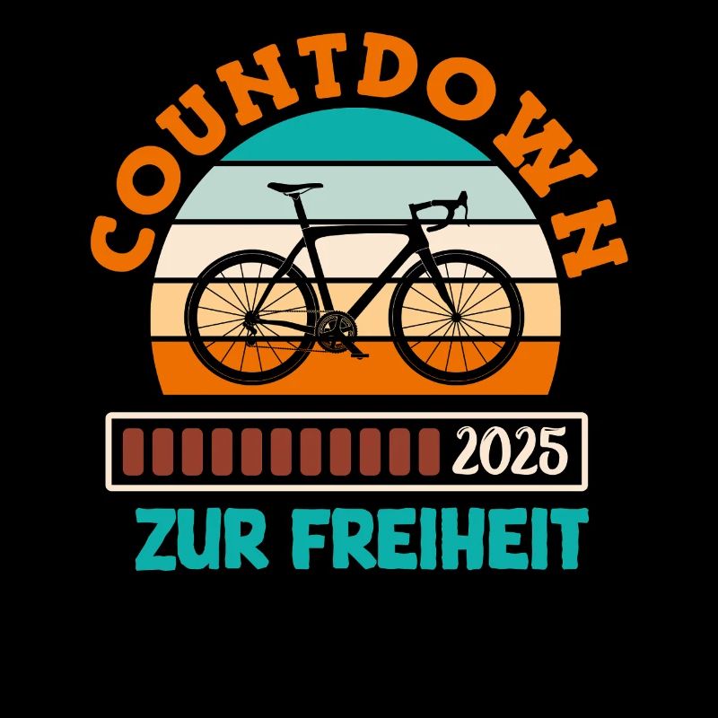 Radfahrer COUNTDOWN 2025 ZUR FREIHEIT Lustiges