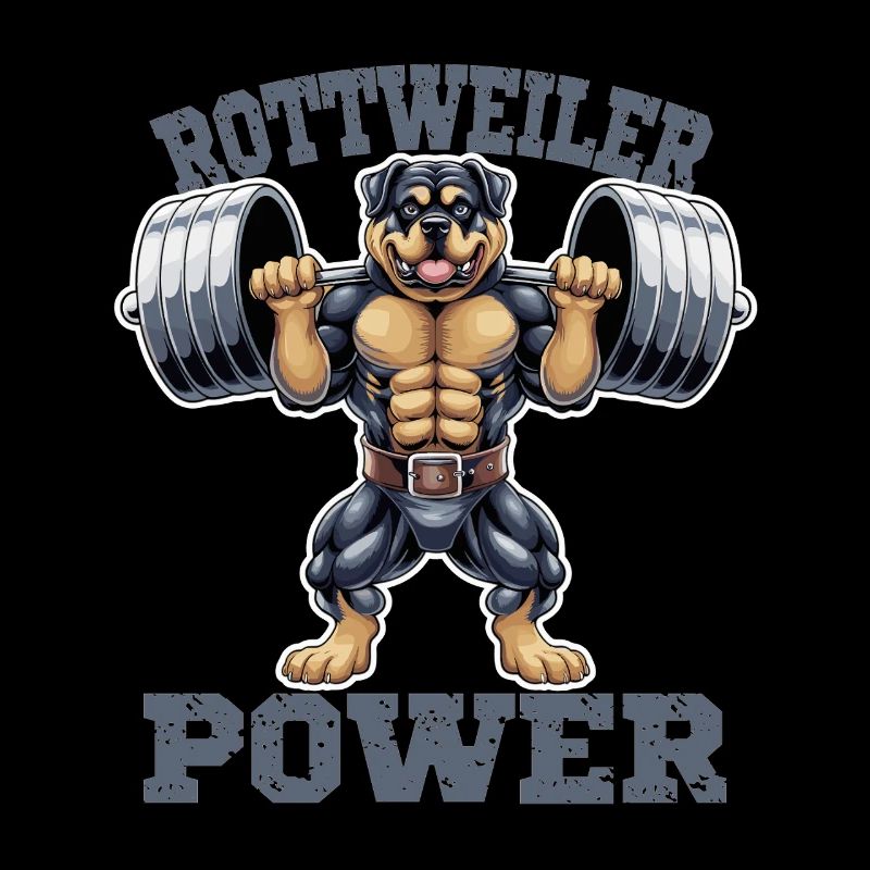 Rottweiler Power Gym Powerlifting Strength