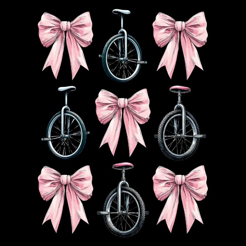 Coquette Bow Unicycle monocycle maman rose