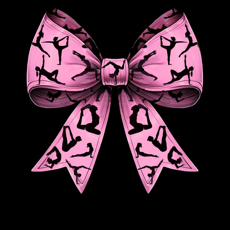 Coquette Bow Pilates Fitness Workout Pattern Pink