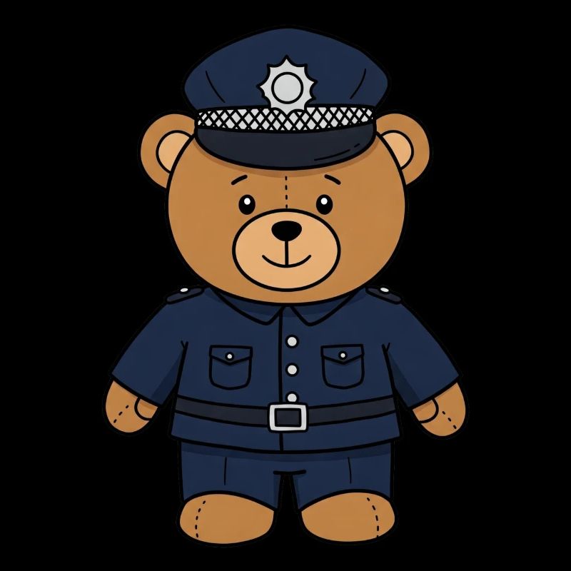 Ours en peluche Policier