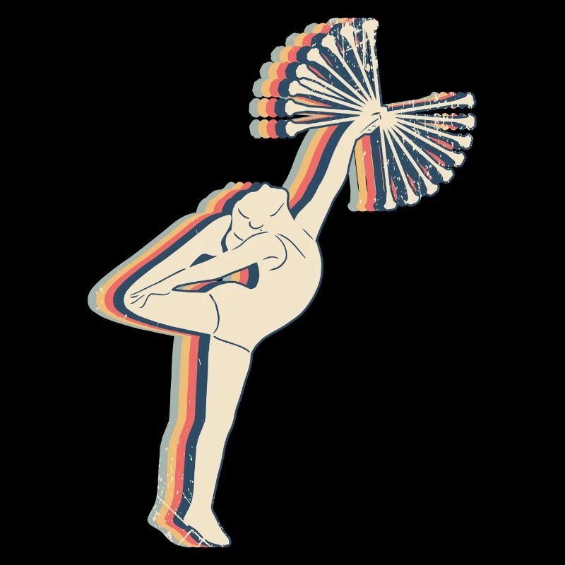 Relay Rotating Whirler Retro Line Art