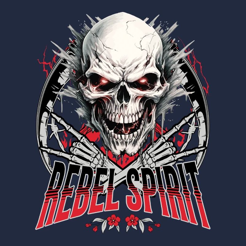 Skull Skull Skeleton Motorcycle Biker Gang
