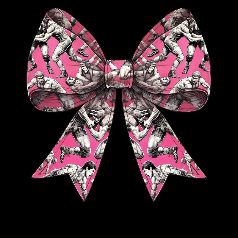 Coquette Bow Ringer Wrestling Pattern Mom