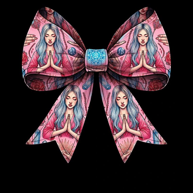 Coquette Bow Reiki Healer Healing Pattern Maman