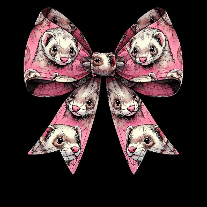 Coquette Bogen Frettchen Muster Cute Girl Mom