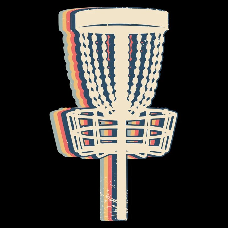 Panier de Disc Golf Disc Golfer Lecteur de Disc Golf Retro