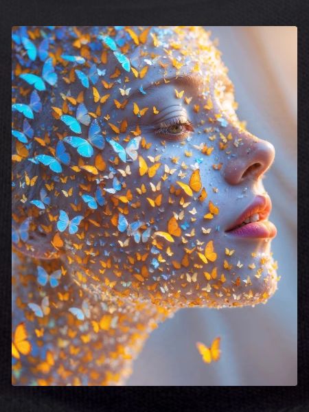Butterfly Face Art