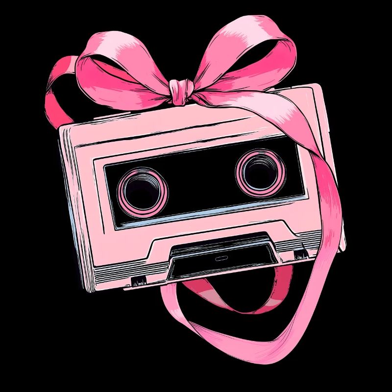 Coquette Bow Cassette Strap Années 80 Rétro