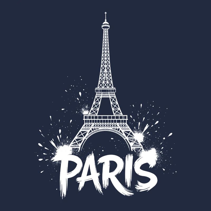 Eiffel Tower Pop Art Night Scene