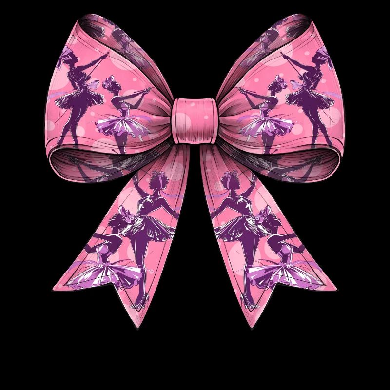 Coquette Bow Baton Twirling Twirler Pattern Girl