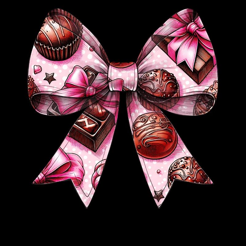 Coquette Bow Chocolate Candy Bar Pattern