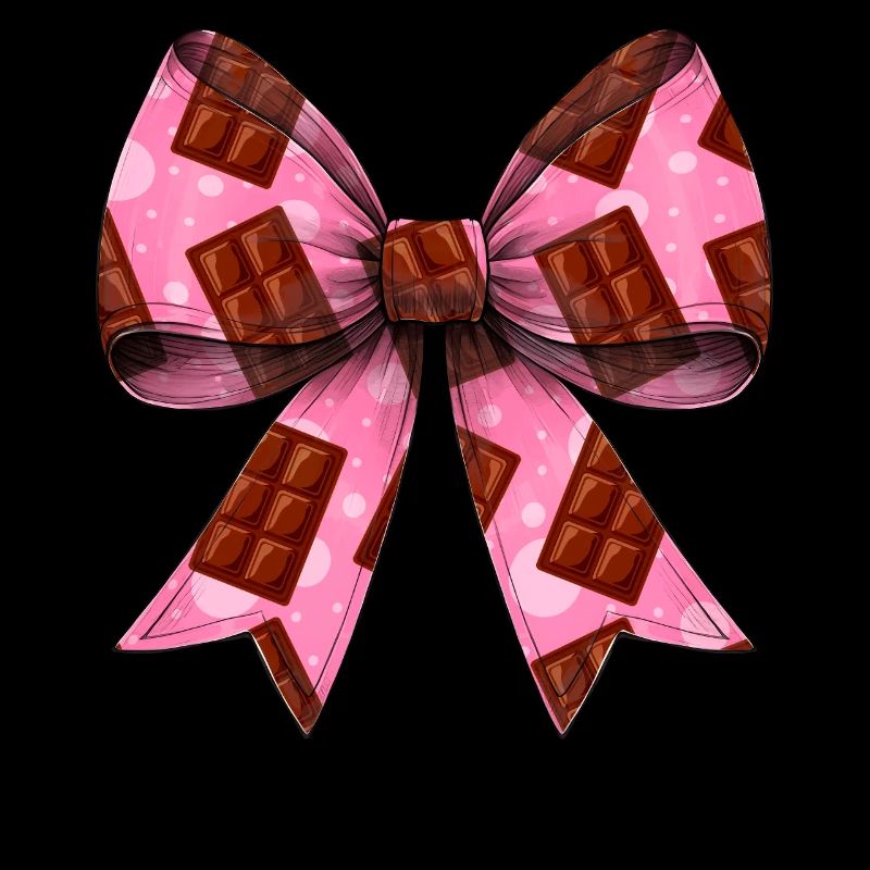 Coquette Bow Chocolate Candy Bar Pattern