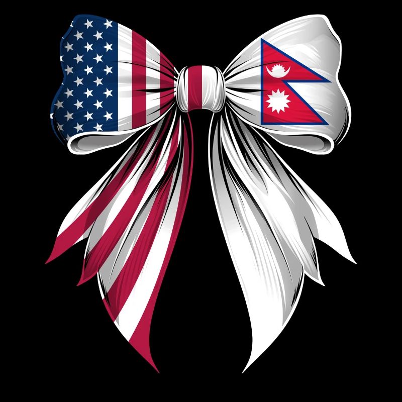 Coquette Bow Nepal Roots Heritage Nepali Pride