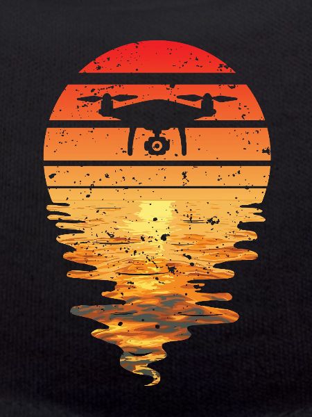 Drone Sunset Retro