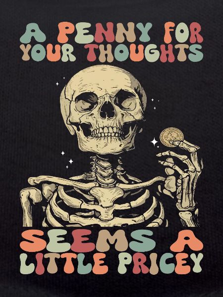 Sarcastic Skeleton Halloween Skull
