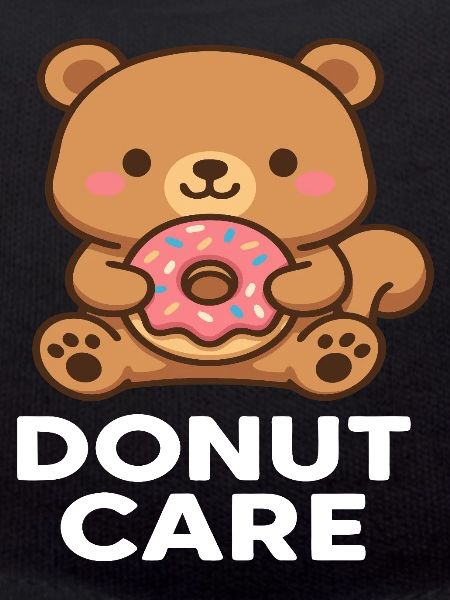 Kuscheller Bär mit Donut-Accessoire