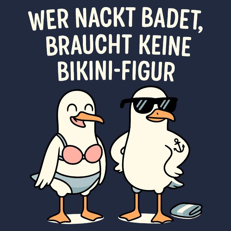 Nackt badet Bikini-Figur Spruch