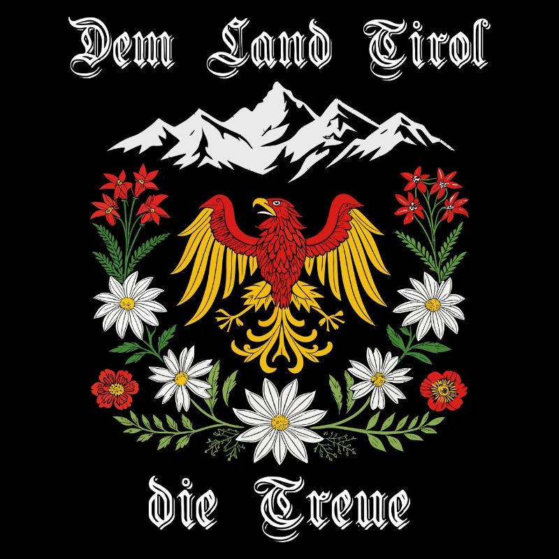 Tyrol Eagle Coat of Arms Mountains Edelweiss Home Design