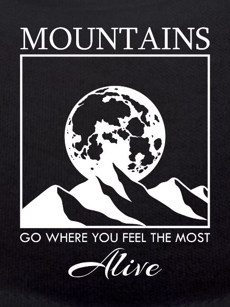 Mountain Range with the Moon