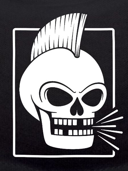 Punk Rock Skull With Mohawk