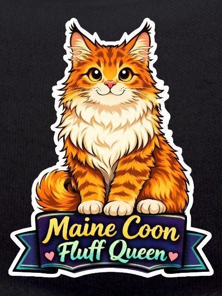 Maine Coon Fluff Queen Katze Design