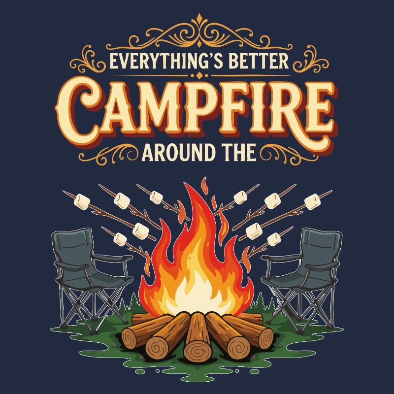 Campfire Marshmallow Everything Better Camping